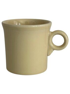 Fiesta ware HLC Pale Yellow Coffee Mug O Ring Handle‎ Ivory Cream Homer Laughlin
